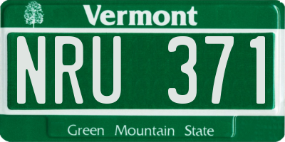 VT license plate NRU371