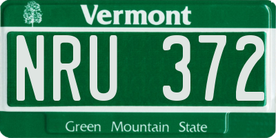 VT license plate NRU372