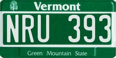 VT license plate NRU393