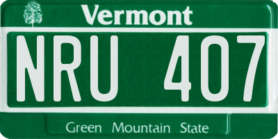 VT license plate NRU407