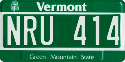 VT license plate NRU414