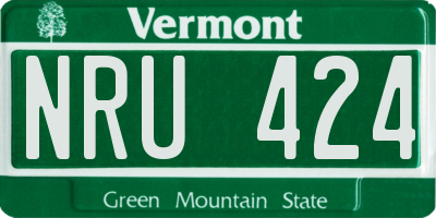 VT license plate NRU424