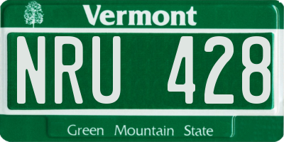 VT license plate NRU428