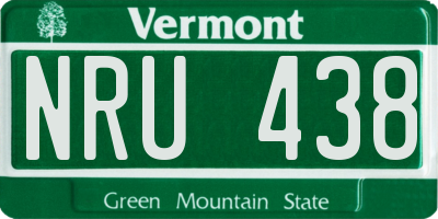 VT license plate NRU438