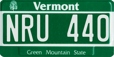 VT license plate NRU440