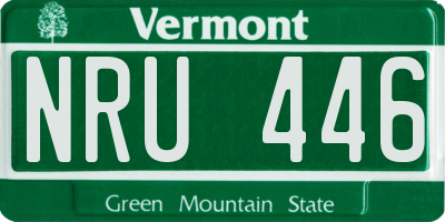 VT license plate NRU446