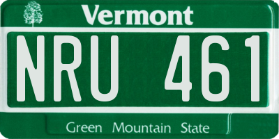 VT license plate NRU461