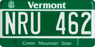 VT license plate NRU462