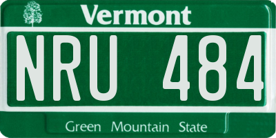 VT license plate NRU484