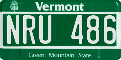 VT license plate NRU486