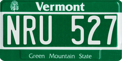 VT license plate NRU527