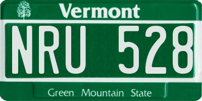 VT license plate NRU528