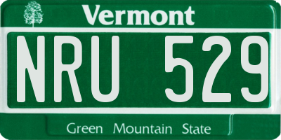 VT license plate NRU529
