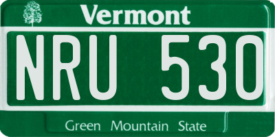 VT license plate NRU530