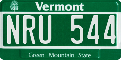 VT license plate NRU544