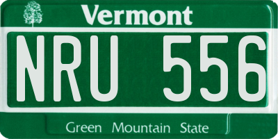 VT license plate NRU556