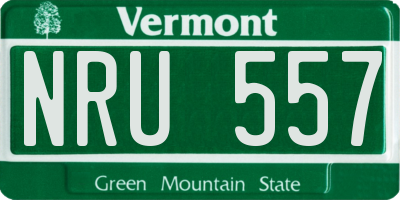 VT license plate NRU557