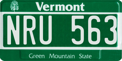 VT license plate NRU563