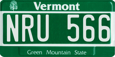 VT license plate NRU566