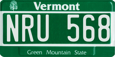 VT license plate NRU568