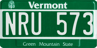 VT license plate NRU573