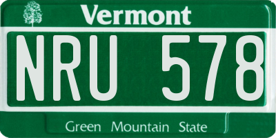 VT license plate NRU578
