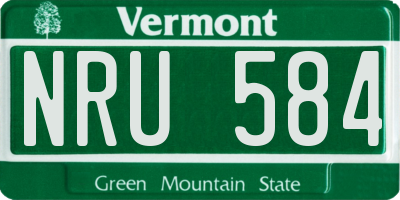 VT license plate NRU584