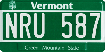 VT license plate NRU587
