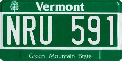 VT license plate NRU591