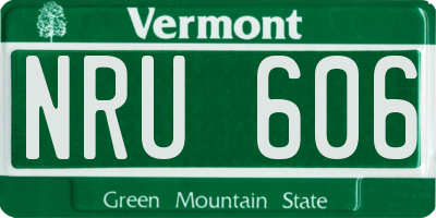 VT license plate NRU606