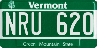 VT license plate NRU620