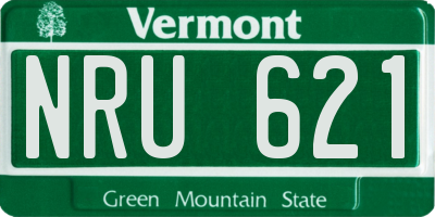 VT license plate NRU621