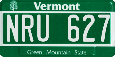 VT license plate NRU627