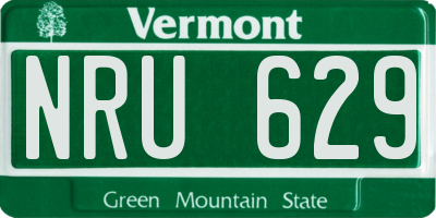 VT license plate NRU629