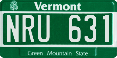 VT license plate NRU631