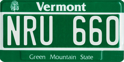VT license plate NRU660