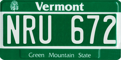 VT license plate NRU672