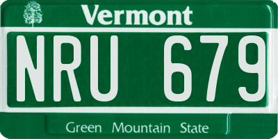 VT license plate NRU679
