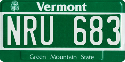 VT license plate NRU683
