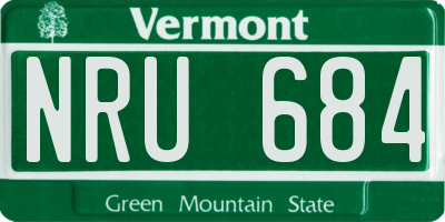 VT license plate NRU684