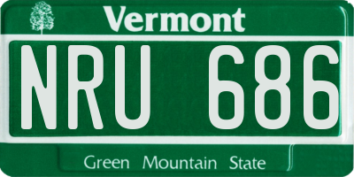VT license plate NRU686