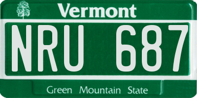 VT license plate NRU687