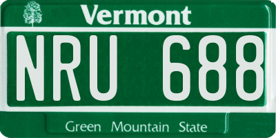 VT license plate NRU688