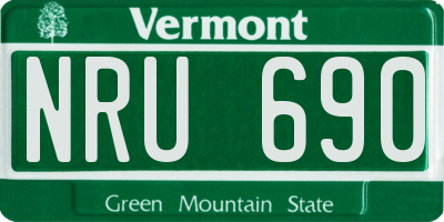 VT license plate NRU690