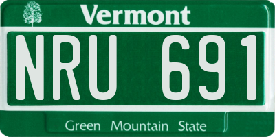 VT license plate NRU691