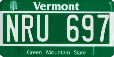 VT license plate NRU697