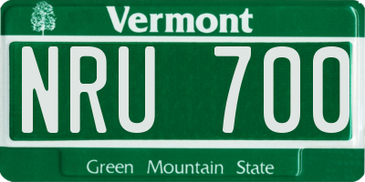VT license plate NRU700