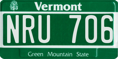 VT license plate NRU706