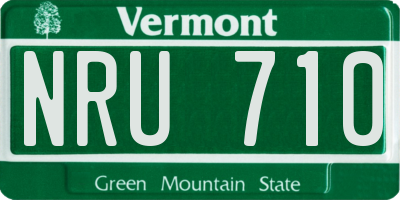 VT license plate NRU710