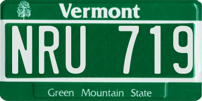 VT license plate NRU719